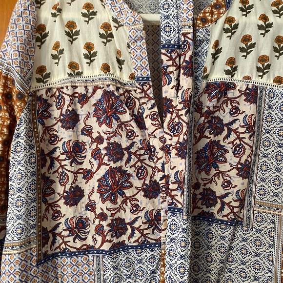 ZARA Patchwork Belted SHIRT DRESS - Picture 3 of 9